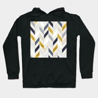 Modern Chevron in Blue and Gold Hoodie